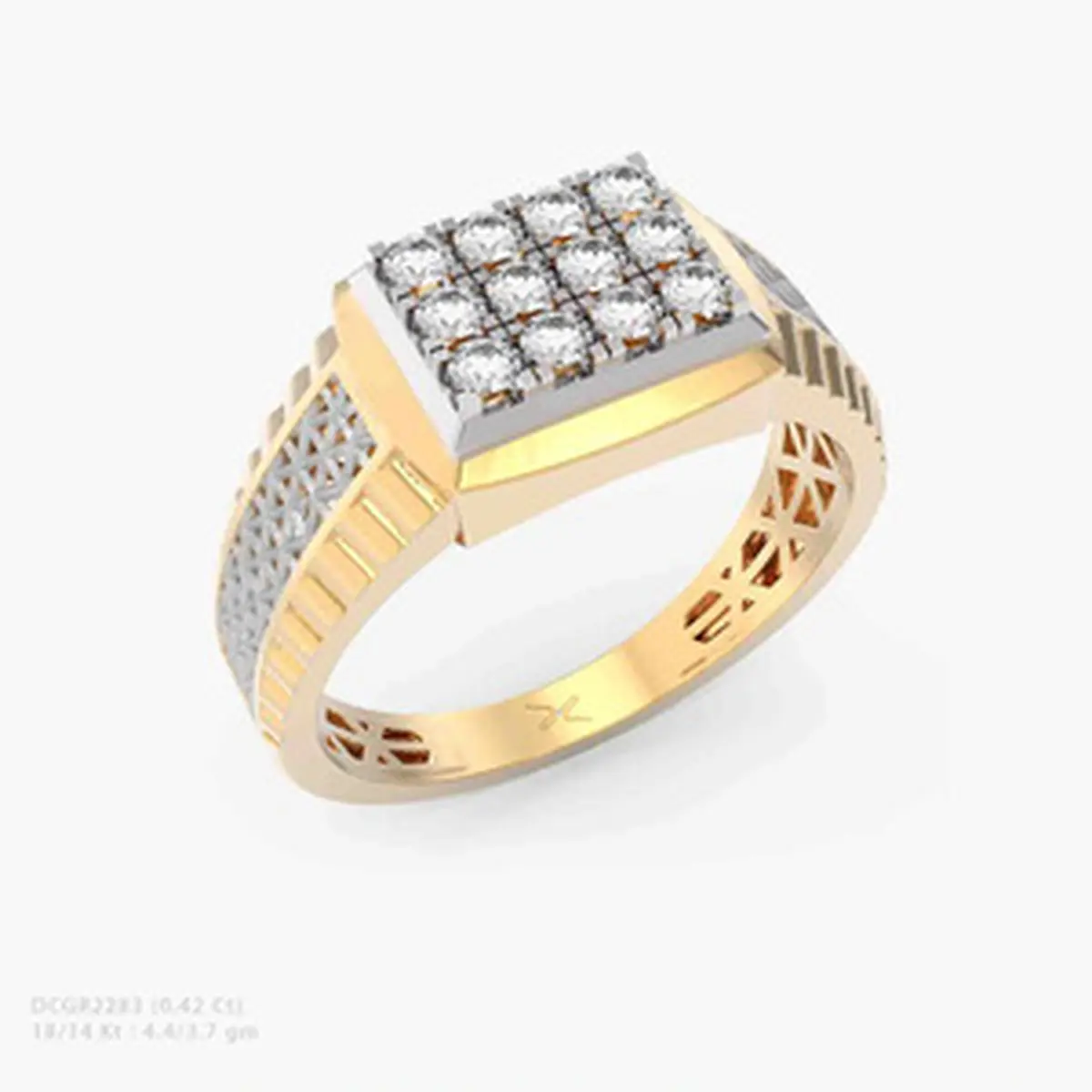 Round Diamond Gents Ring 